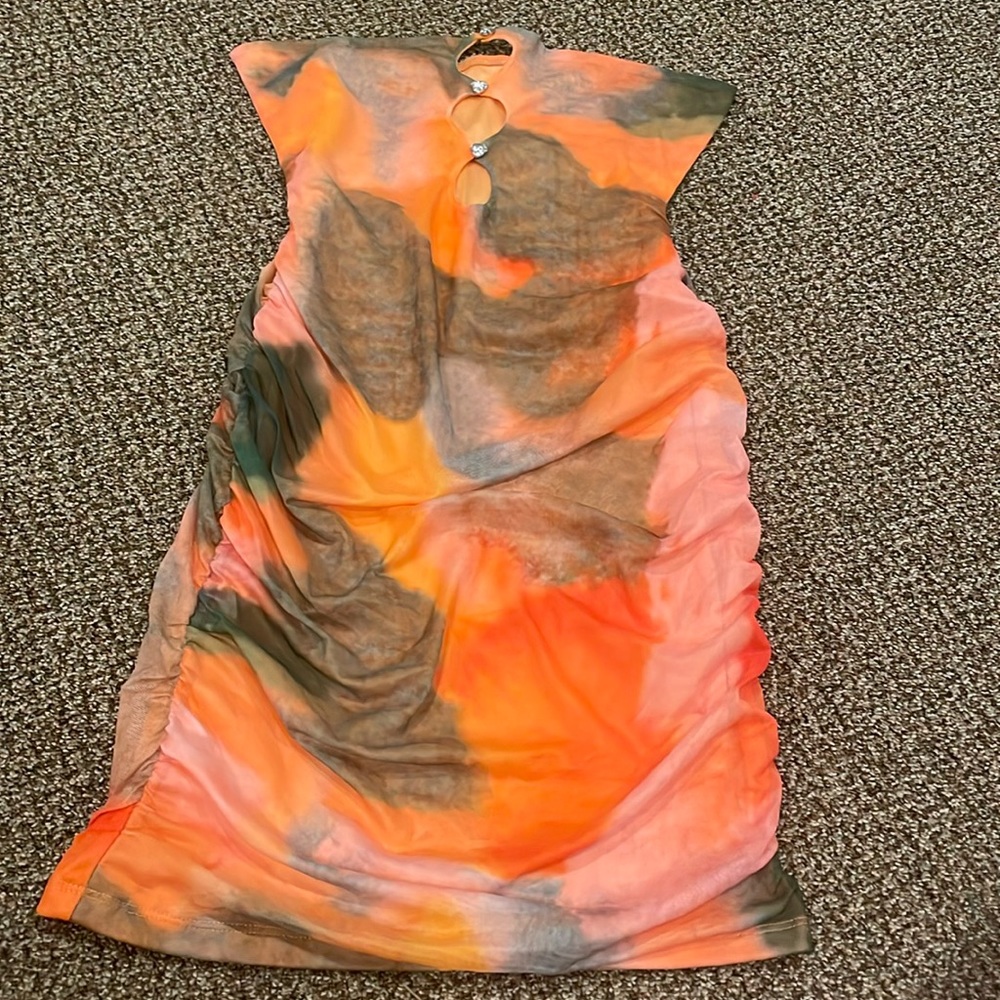 Strapless mini dress